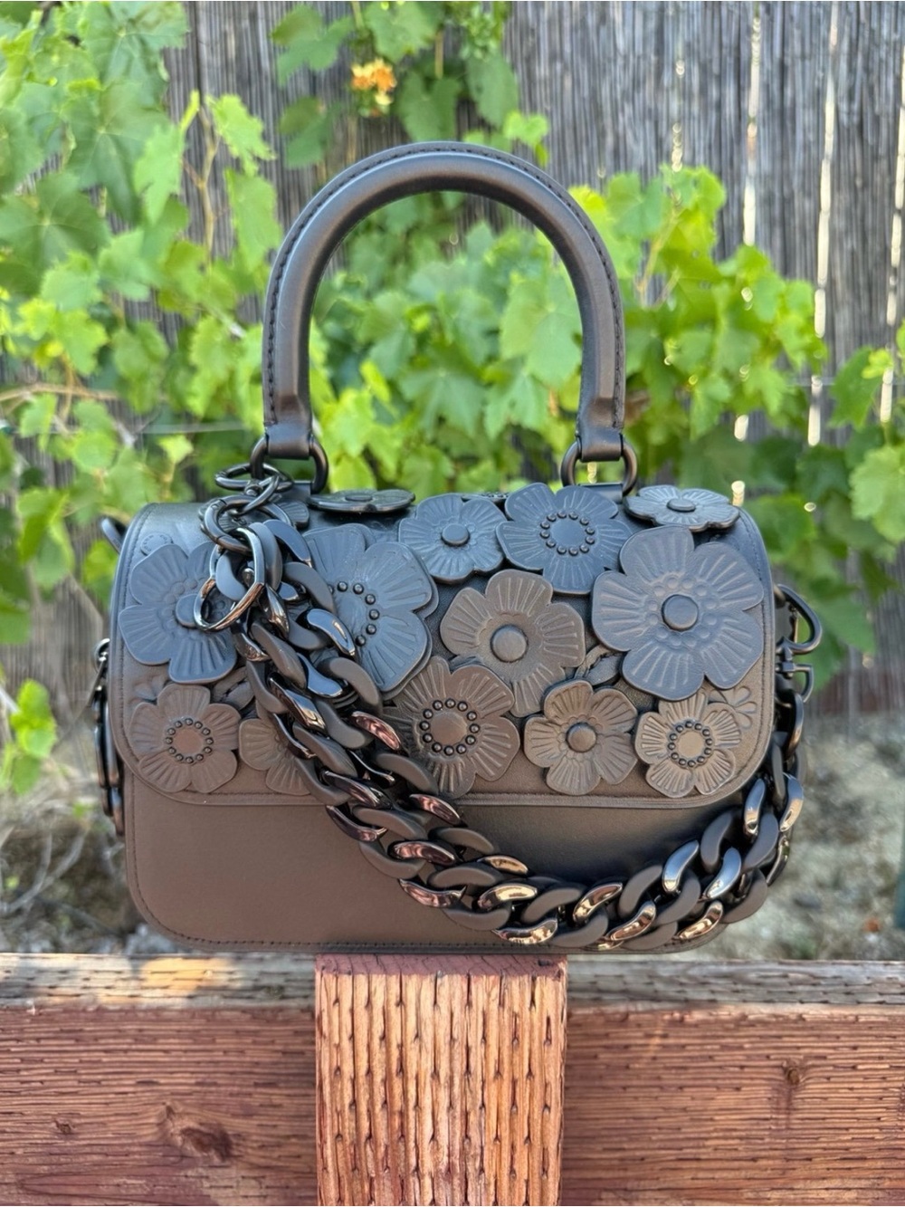 Novelty Strap| Bag Strap| ‘Black-Out’ Shiny & Matte Link Chain| Heart Shape